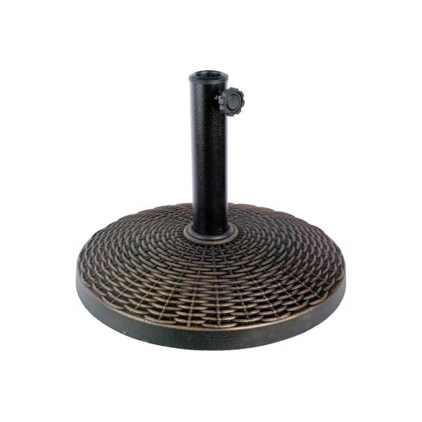 Snow Joe Bliss Umbrella Base, Wicker Resin, Dark Bronze UBS-030 - main